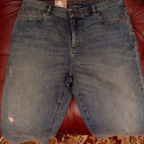Ralph Lauren Good Jeans - Lauren Jeans Co. Classic Mid-Calf Stretch Jeans - 14P - Picture 7 of 9
